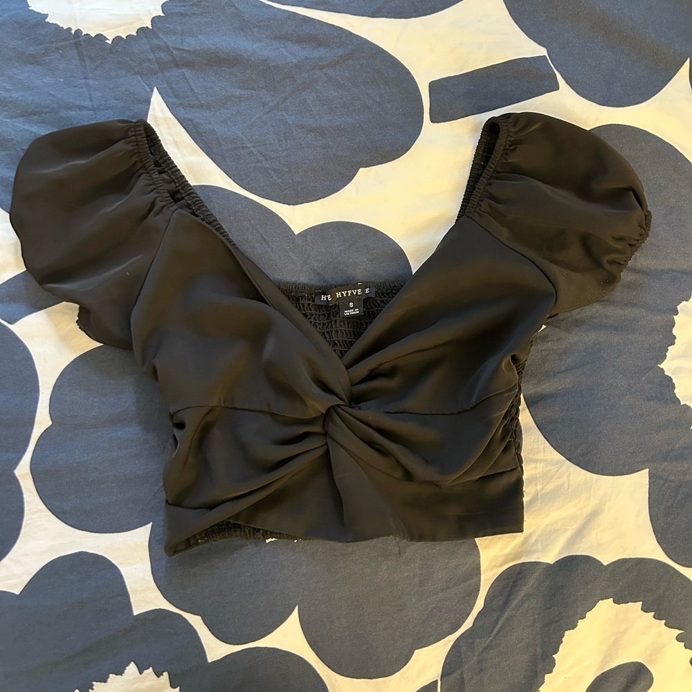Classic Black Puff Sleeve Top